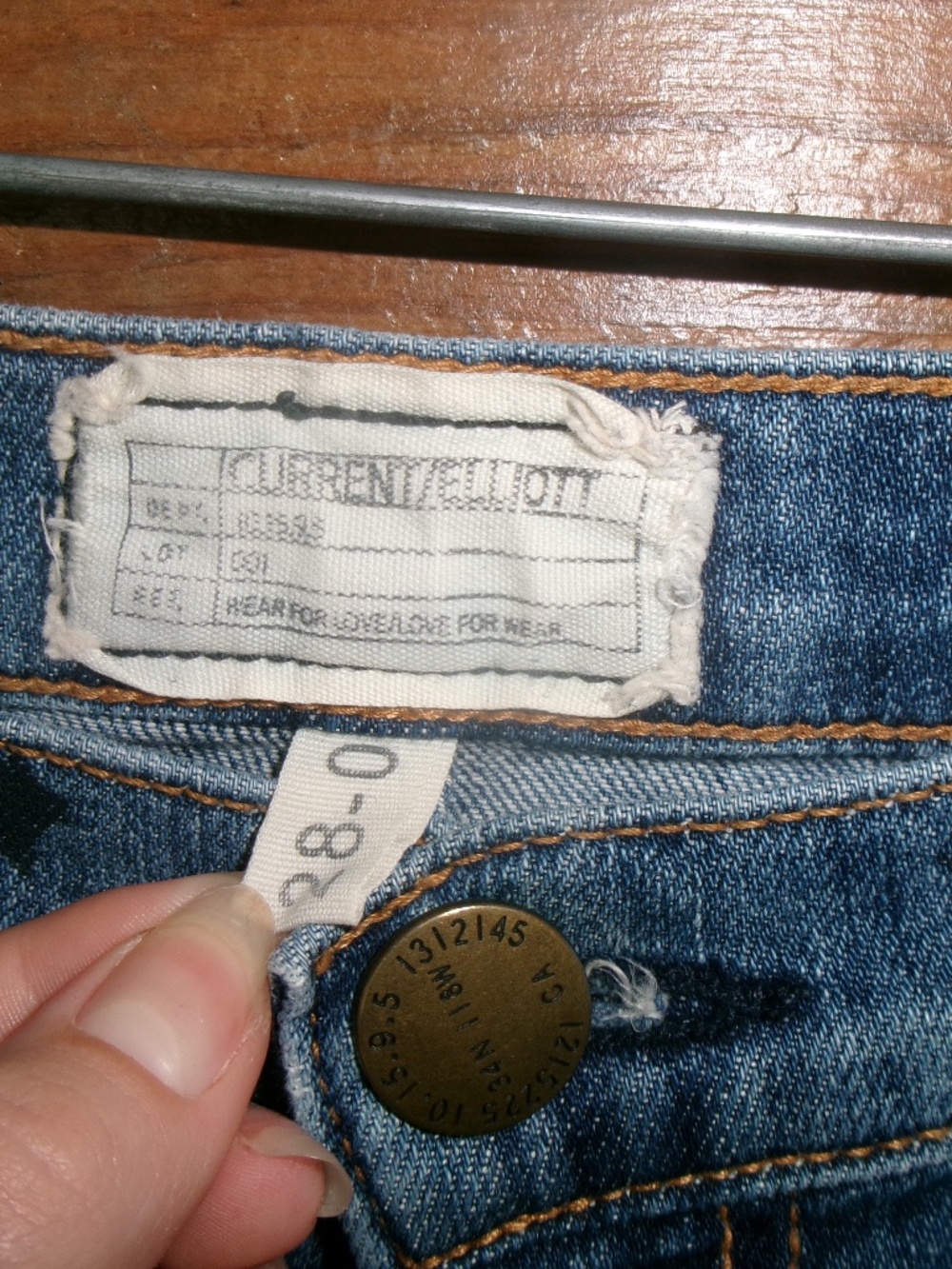 Vintage star pattern skinny jeans size 27